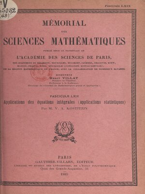 cover image of Applications des équations intégrales